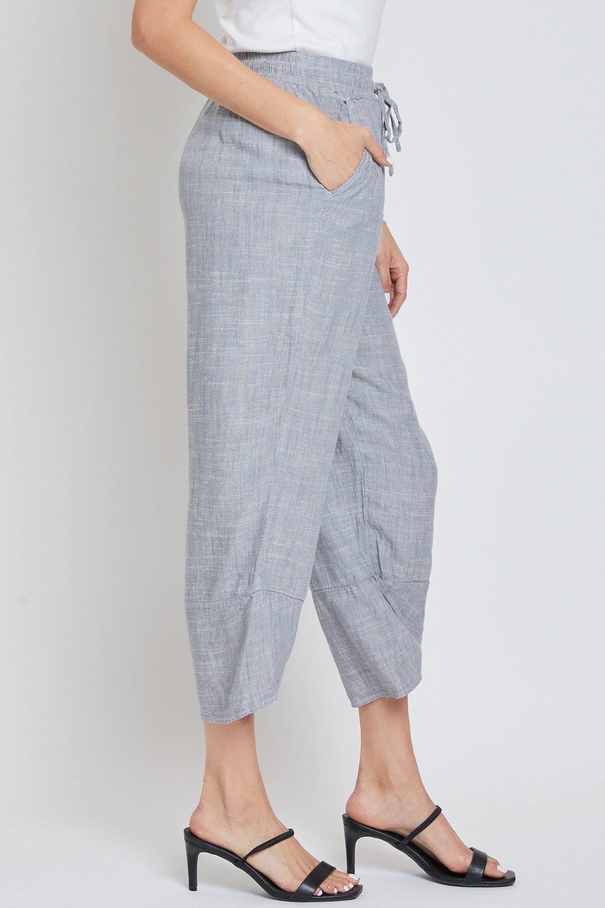 TULIP HEM LINEN PANTS