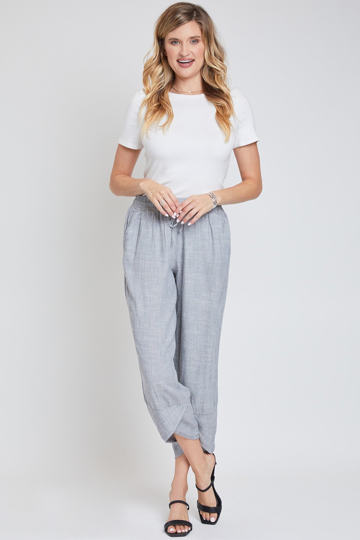 TULIP HEM LINEN PANTS