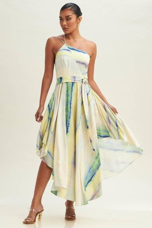 ANDREA ONE SHOULDER MIDI DRESS - NEW