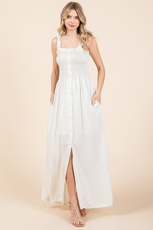 DONNA BUTTON DOWN MAXI