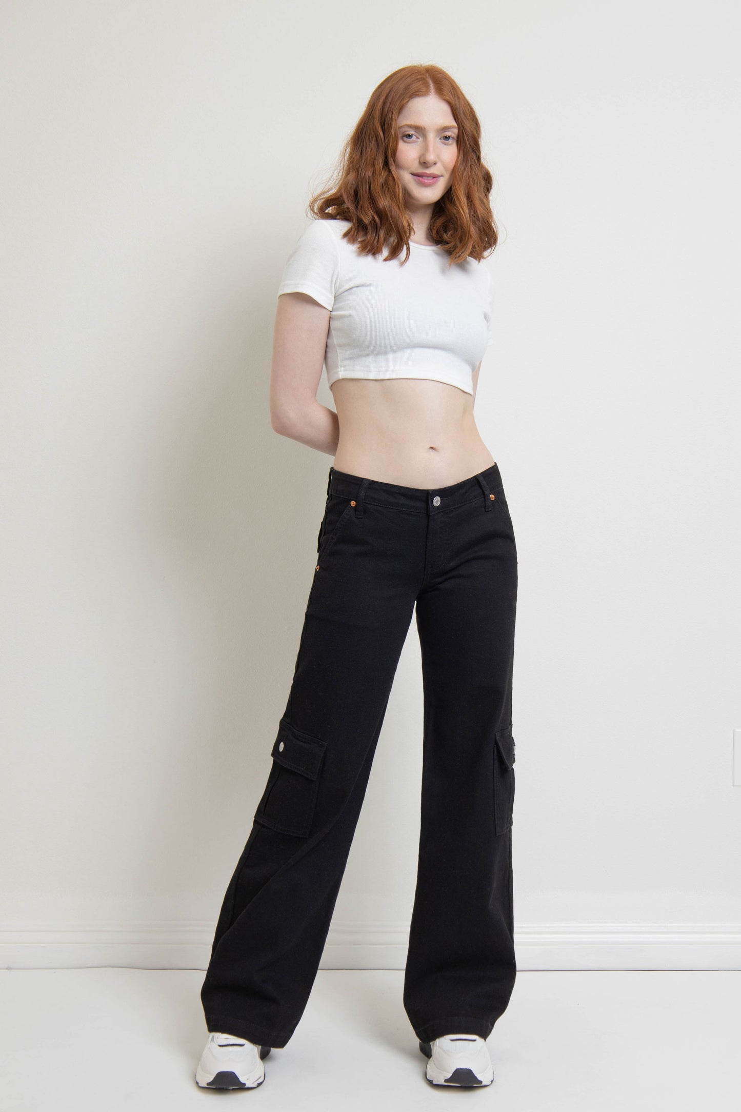 BRENNA WIDE LEG CARGO JEANS