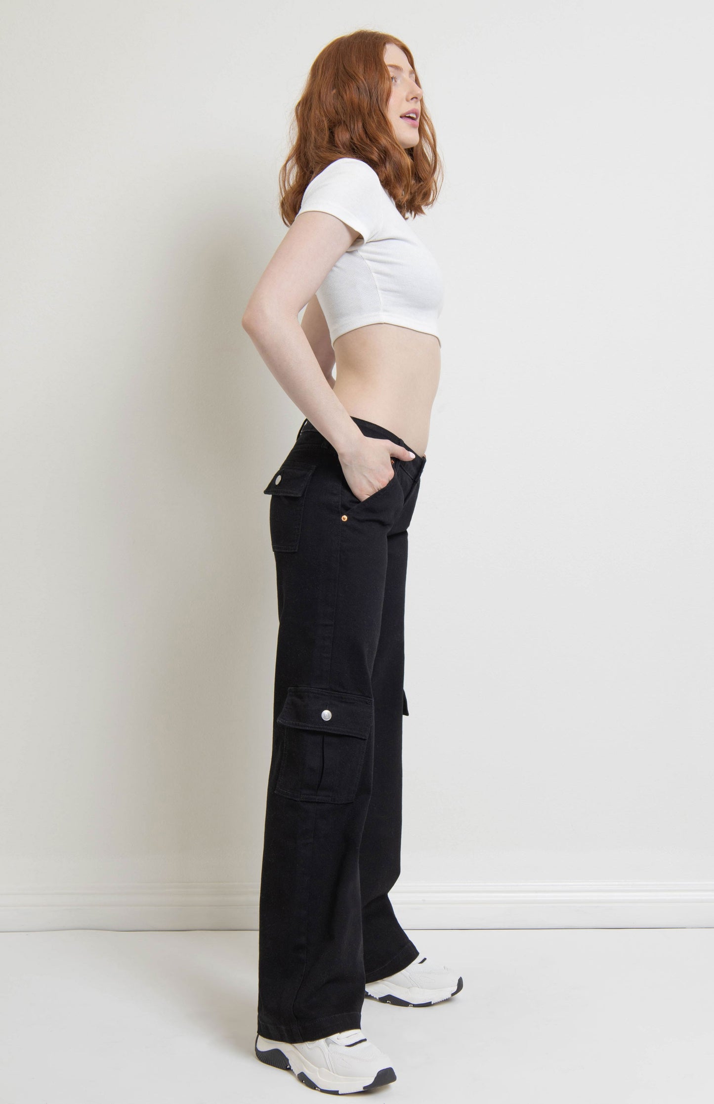 BRENNA WIDE LEG CARGO JEANS