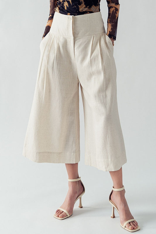 ELLA LINEN GAUCHO PANTS