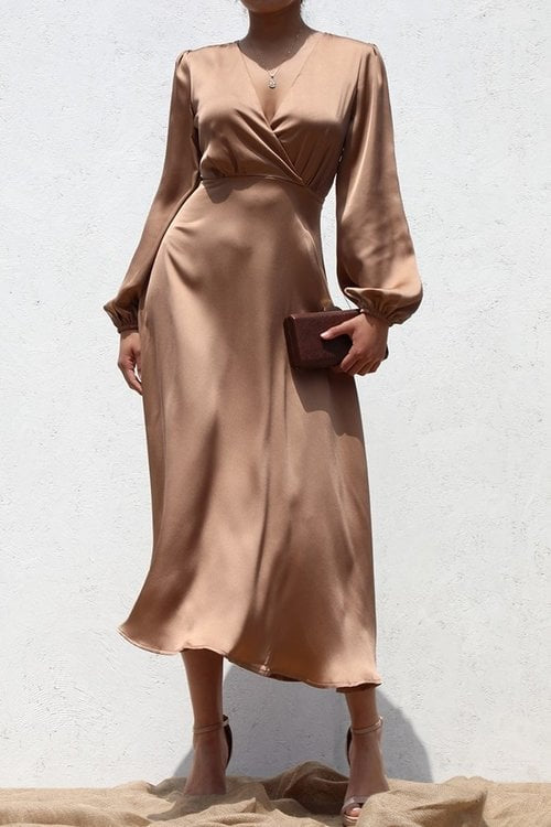 Joan Bias Cut Midi Dress