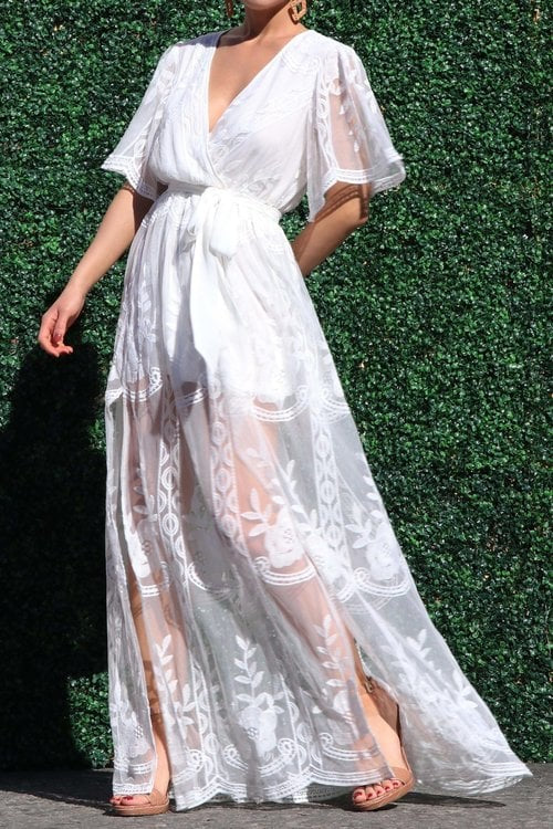 ANNE EMBROIDERED MAXI DRESS