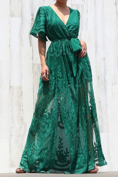 ANNE EMBROIDERED MAXI DRESS