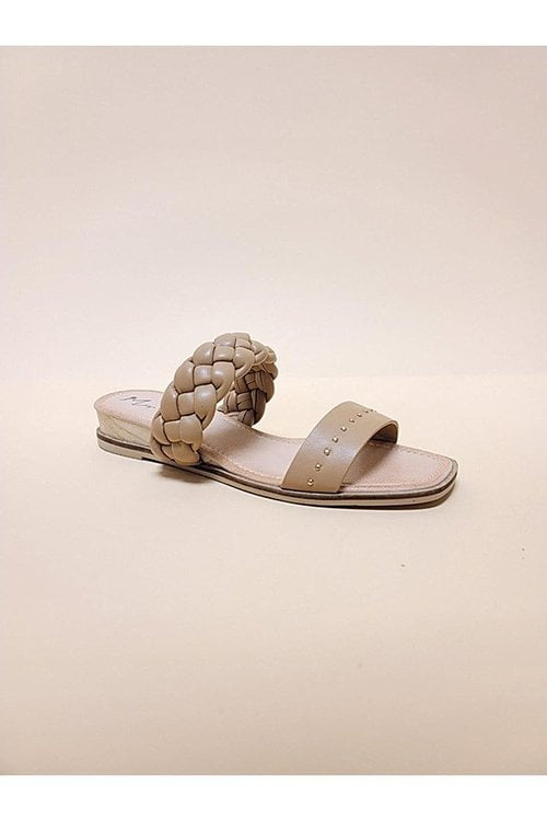 Double Strap Braided Flat Sandal