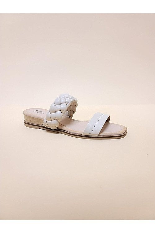 Double Strap Braided Flat Sandal